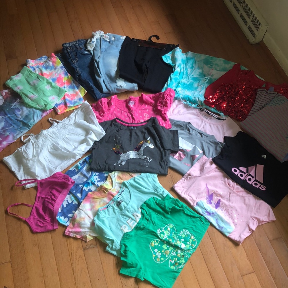 Girls 10/12 Lot of 24 Tops & Bottoms & Dresses